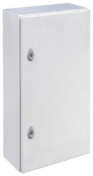 Stahlblech Schaltschrank 800x400x300 mm HBT 1-türig IP66 mit verzinkter Metall-Montageplatte und Erdungsband